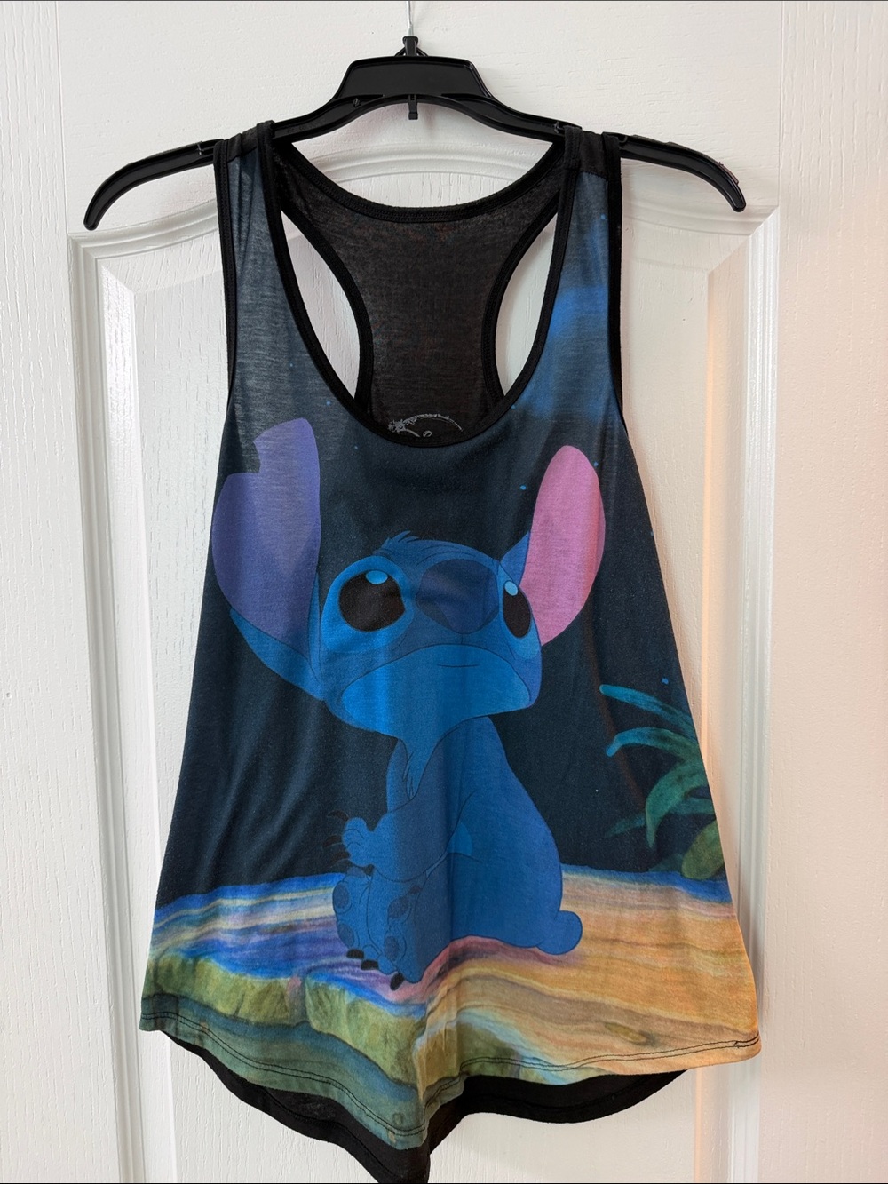 Disney Stitch Graphic Racerback Tank Top - Blue